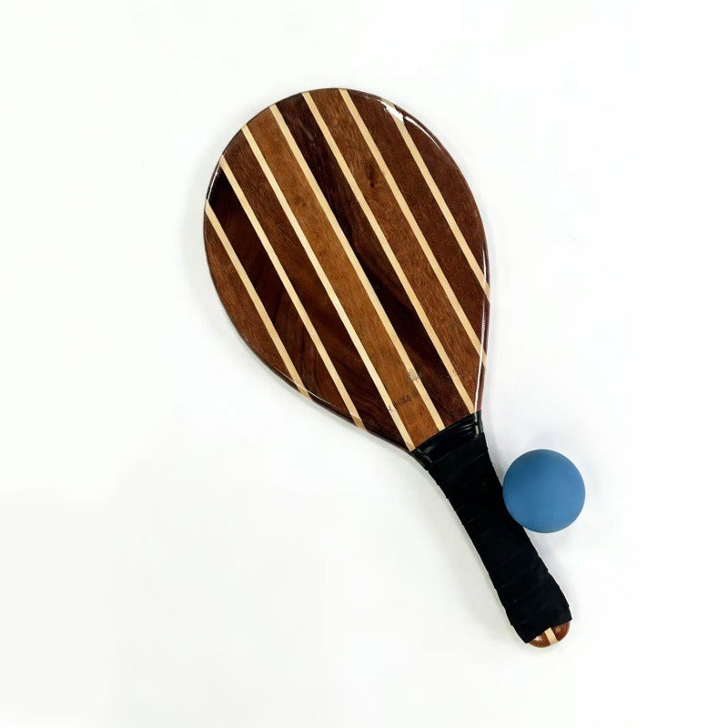 木制沙滩拍户外运动体育用品实木可定制（可定制球拍样式)Wooden beach rackets for outdoor sports – solid wood, customisable (customisable racket designs available)