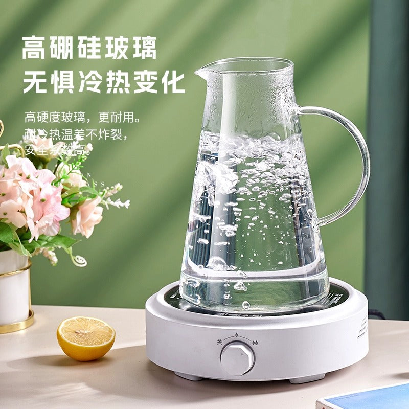 玻璃耐高温凉水杯果茶壶大容量冰水壶凉茶壶套装家用凉水壶冷水壶High-Temperature-Resistant Glass Water Cup, Fruit Tea Pot, Large-Capacity Ice Water Pitcher, Herbal Tea Pot Set, Household Water Pitcher, Cold Water Pitcher