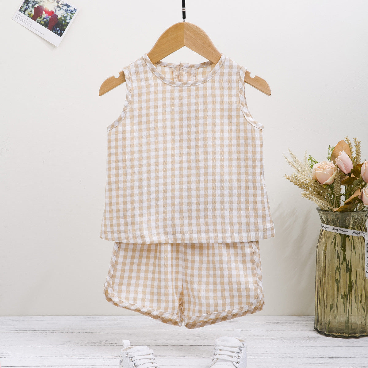 童装宝宝夏装男童夏季无袖背心T恤短裤套装Baby Summer Outfits—Boys' Summer Sleeveless Tank Tops, T-Shirts, and Shorts Sets