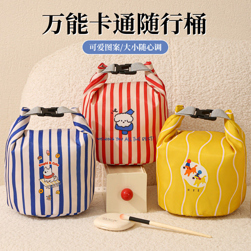 化妆品收纳包旅行必备防水洗护套装便携式卡通手提收纳袋洗漱包Cosmetics Organiser Bag – Essential for Travel: Waterproof Toiletries Set, Portable Cartoon-Printed Handbag, Toiletries Bag