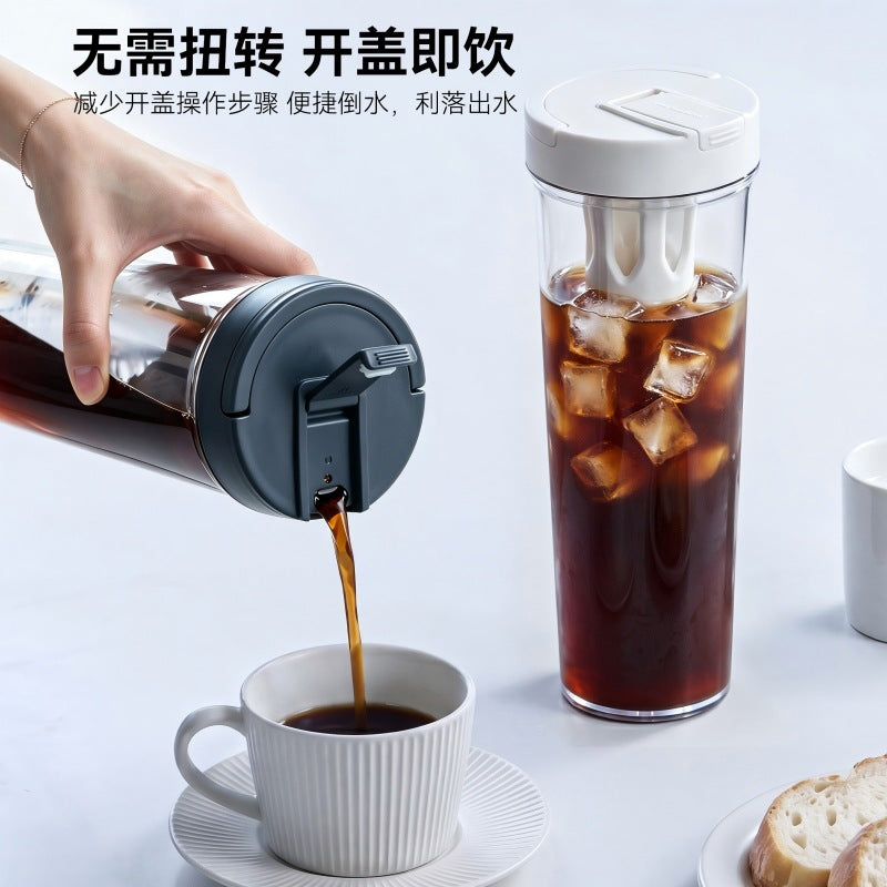 大容量冰箱冷萃咖啡壶花果茶冷泡壶黑咖啡冷水壶便携水杯冰滴壶Large-Capacity Refrigerator, Cold-Brew Coffee Maker, Flower & Fruit Tea Infuser, Cold-Brew Pitcher, Black Coffee Pitcher, Portable Water Bottle, Ice Drip Coffee Maker