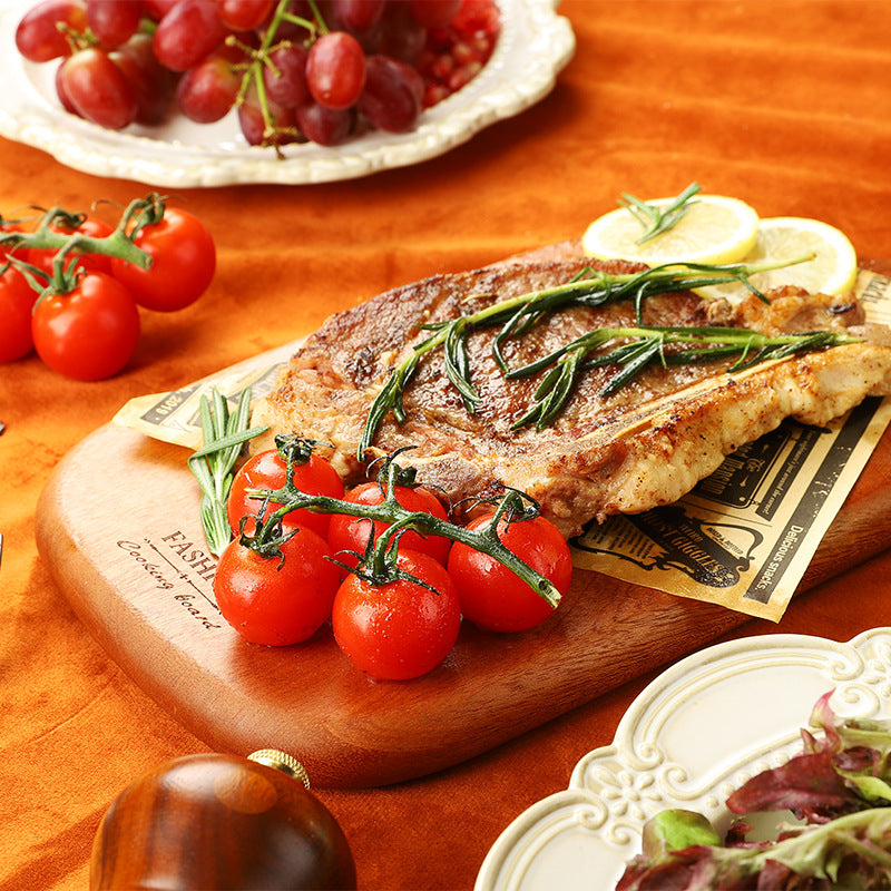 家逸创意料理板KAYI Cutting Board Ebony Chopping Board Serving Board with Handle Portable Board Solid Wood
