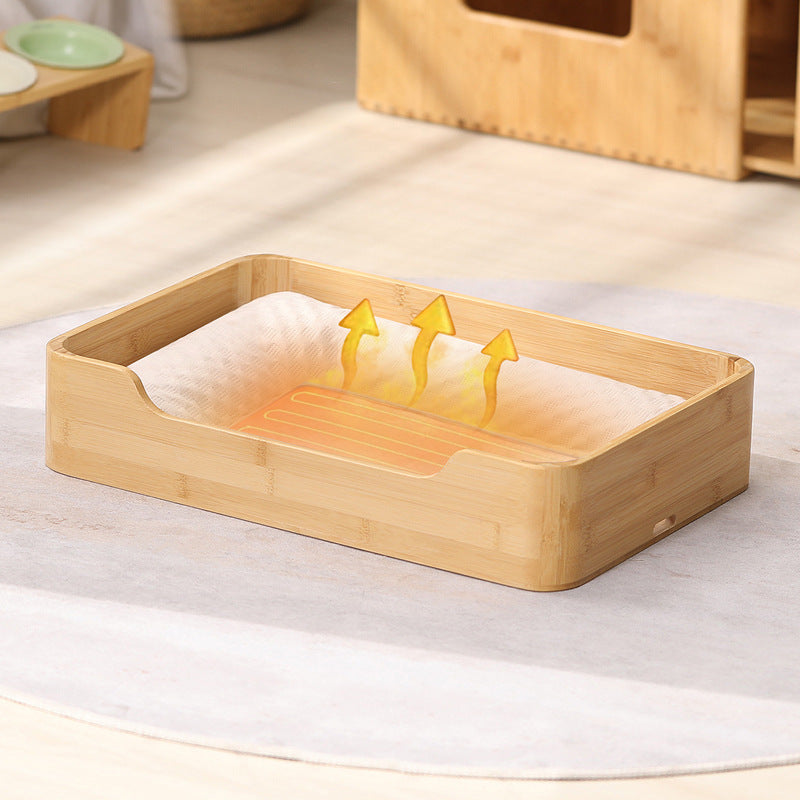 定制加热垫猫窝冬天保暖电热恒温可拆洗猫窝冬季防寒保温Customised heated cat bed: keeps your cat warm in winter with electric heating and constant temperature control; removable and washable; protects against the cold and retains heat during winter