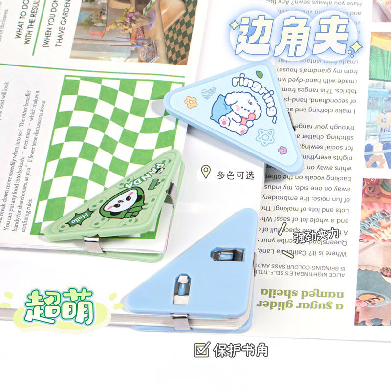 多功能亚克力彩色三角夹文具资料防卷边角夹办公文件票据手账夹子Multifunctional Acrylic Colored Triangle Clip for Stationery, Documents, and More—Prevents Curling and Protects Corners—Office Documents, Receipts, and Planner Clips