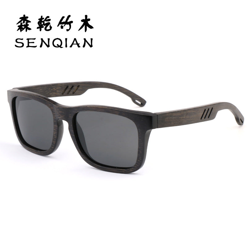 竹木框太阳镜Bamboo and wood-framed sunglasses