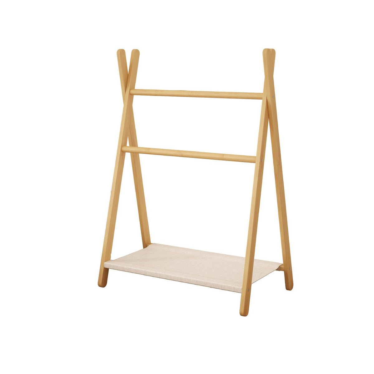 晾衣架交叉毛巾架落地折叠阳台晾被小型简易伸缩晒衣架子Clothes drying rack, cross-shaped towel rack, freestanding folding balcony quilt drying rack, small and simple telescopic clothes drying rack