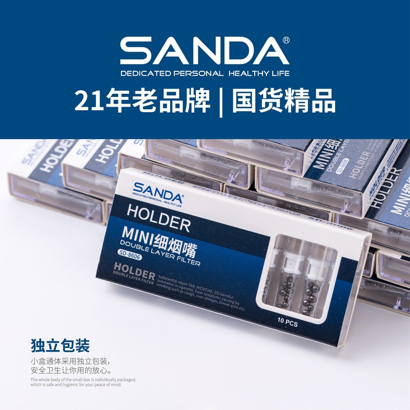一次性烟嘴过滤器男士双重细支香烟过滤嘴正品小盒10支Disposable Cigarette Filters – Men’s Double-Filtered Slim Cigarettes, Genuine, Small Pack of 10