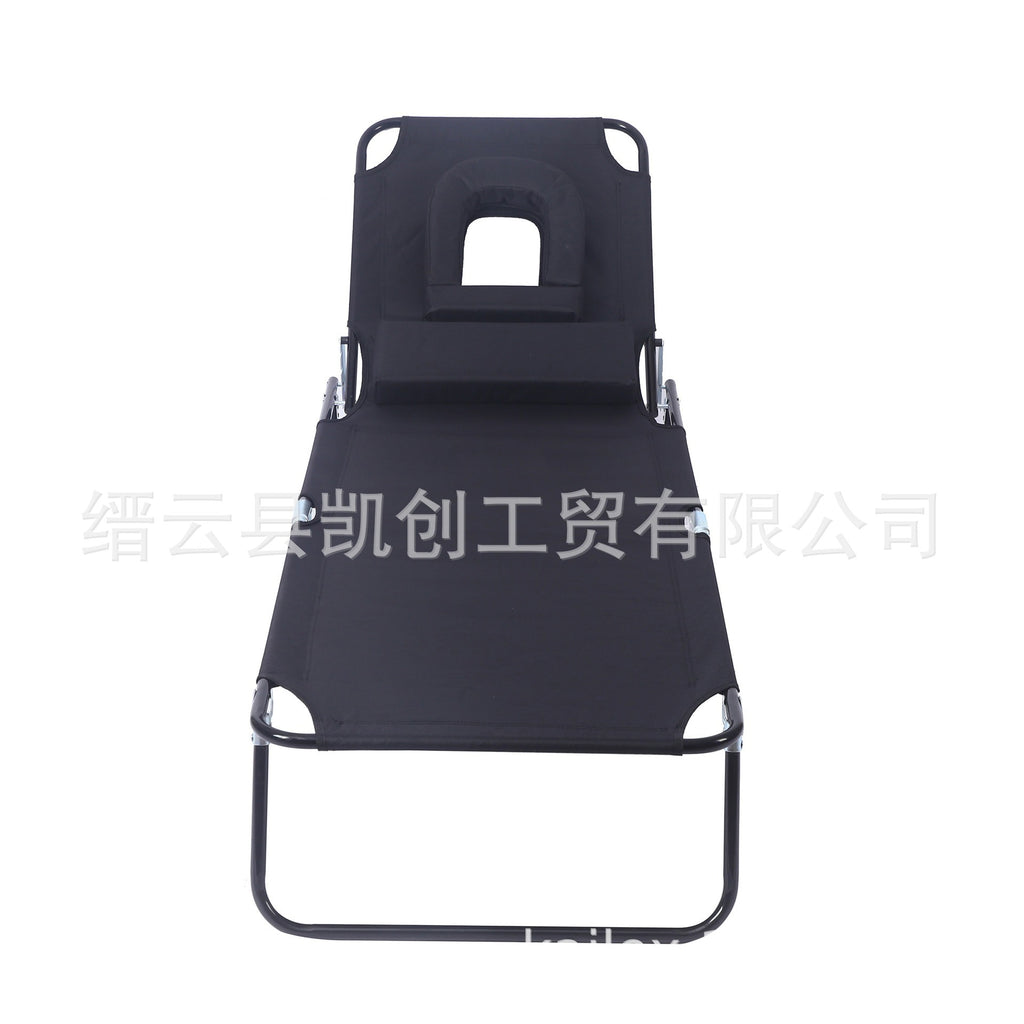 户外三折按摩躺床阳台休闲室外庭院躺床折叠沙滩床Outdoor Three-Fold Massage Lounger, Balcony Leisure, Outdoor Garden Lounger, Folding Beach Bed