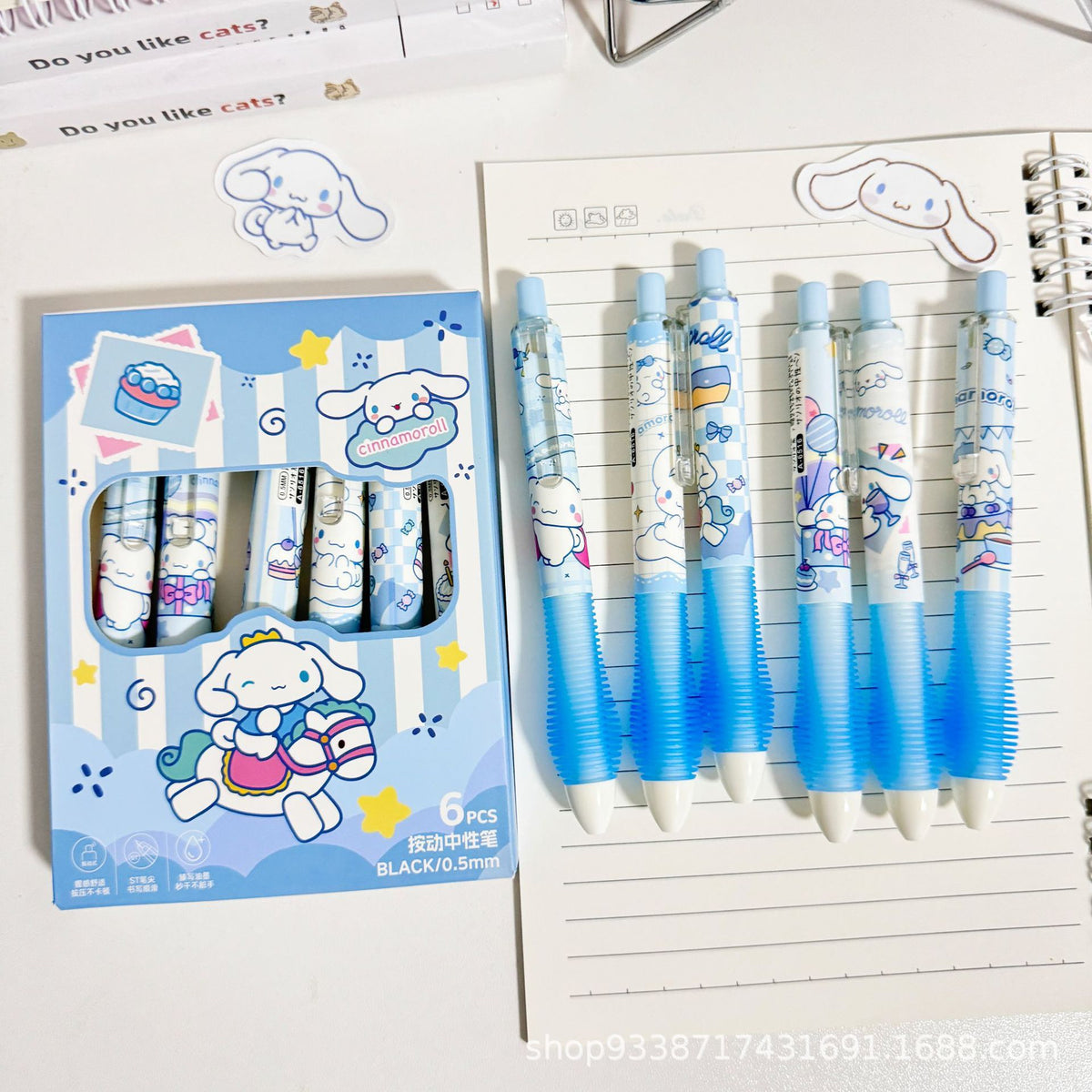 小胖丁解压按动笔可爱卡通黑色中性笔0.5高颜值学生刷题笔 Stress-Relief Push-Button Pen—Cute Cartoon-Style Black Unisex Pen, 0.5mm, Stylish Pen for Students to Take Tests