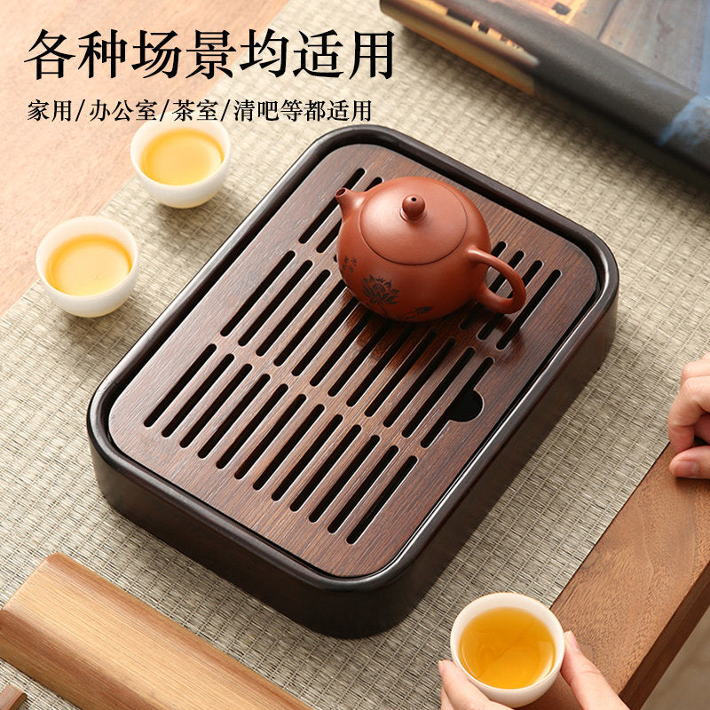 家用小型储水茶台功夫茶具竹制托盘办公茶室用茶盘商务礼品定制Small Home-Use Tea Set with Water Reservoir, Kung Fu Tea Set, Bamboo Tray, Tea Tray for Office Tea Rooms, Customizable Business Gifts