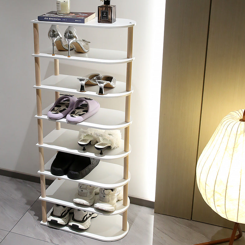 鞋架家用门口室内简易小窄鞋架子立式多层省空间收纳宿舍鞋柜Shoe rack for home use; simple, narrow, indoor shoe rack for the hallway; upright, multi-tiered, space-saving storage; dormitory shoe cupboard