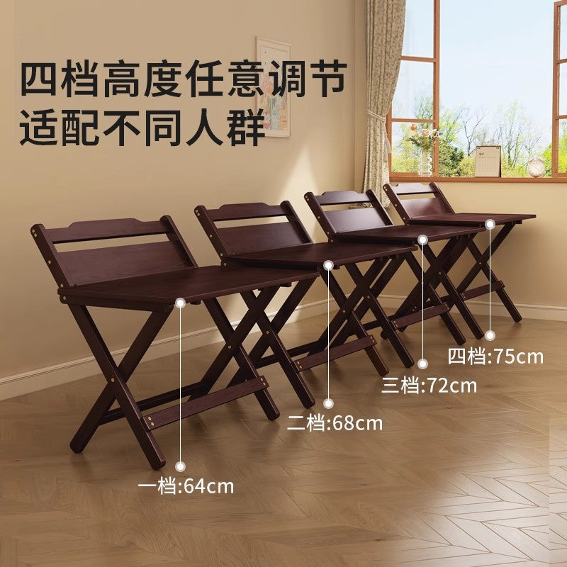 可折叠迷你窄小书桌卧室床边简易单人台式电脑桌家用小户型写字桌Foldable mini compact desk – simple single-person desktop computer desk for beside the bed in the bedroom; home office desk for small flats