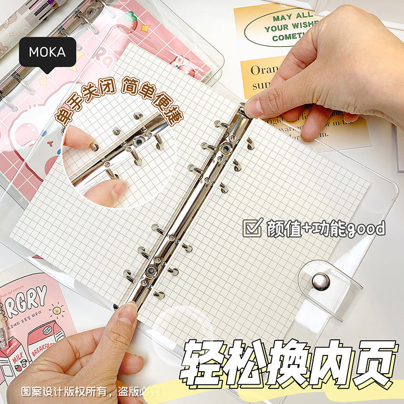 MOKA少女心手账本套装素材大礼包高颜值活页线圈本学生女生笔记本MOKA Girly Planner Set: A Huge Bundle of Materials—Stylish Spiral-Bound Notebook for Students and Girls