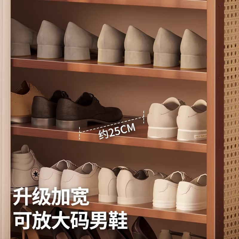 鞋架鞋柜家用鞋子门口多层收纳储物柜进门靠墙置物架Shoe rack, shoe cupboard, multi-tiered storage unit for shoes at the front door, wall-mounted shelf by the entrance