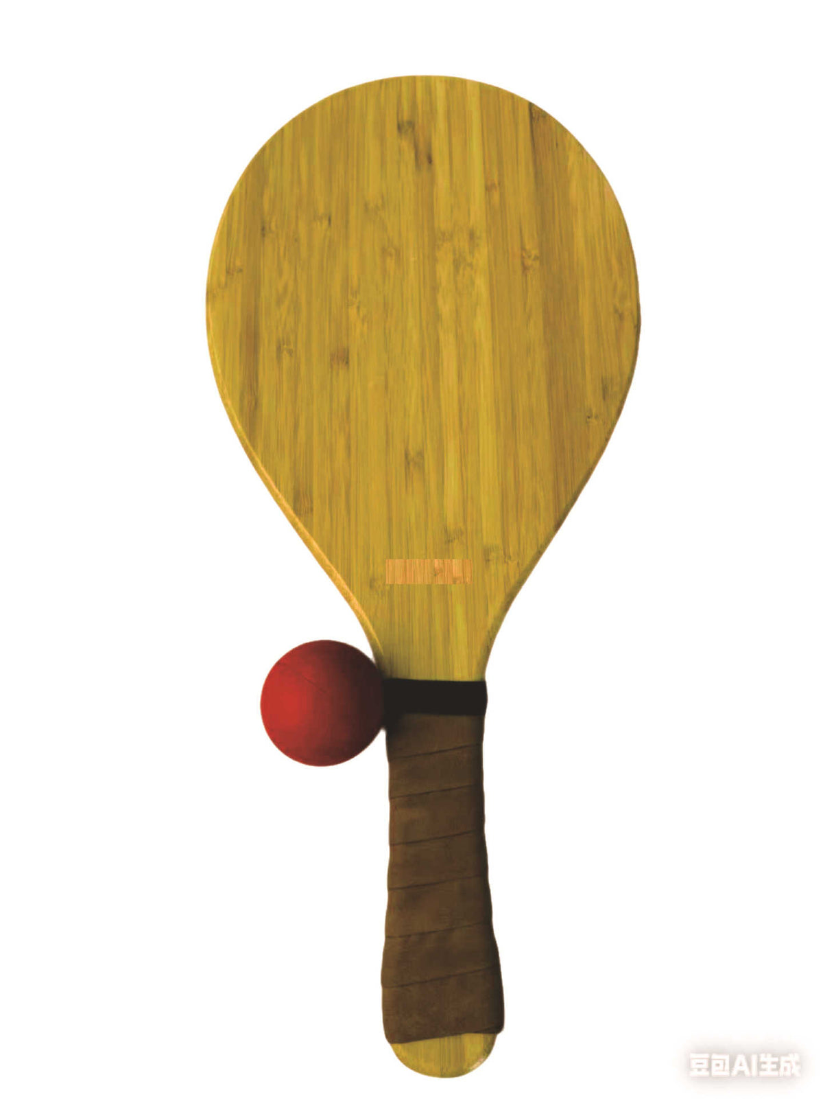 竹制沙滩拍匹克球拍实木户外运动亲子互动球拍可加logoBamboo beach racquet, Peak racquet, solid wood outdoor sports racquet, parent-child interactive racquet – logo can be added