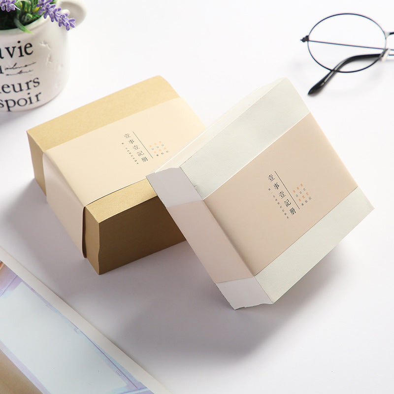 加厚方砖记事N次贴简约文具空白可撕便签本便利贴400张Thick Square Sticky Notes: Reusable, Minimalist Stationery, Blank, Tear-Off Sticky Note Pad, 400 Sheets
