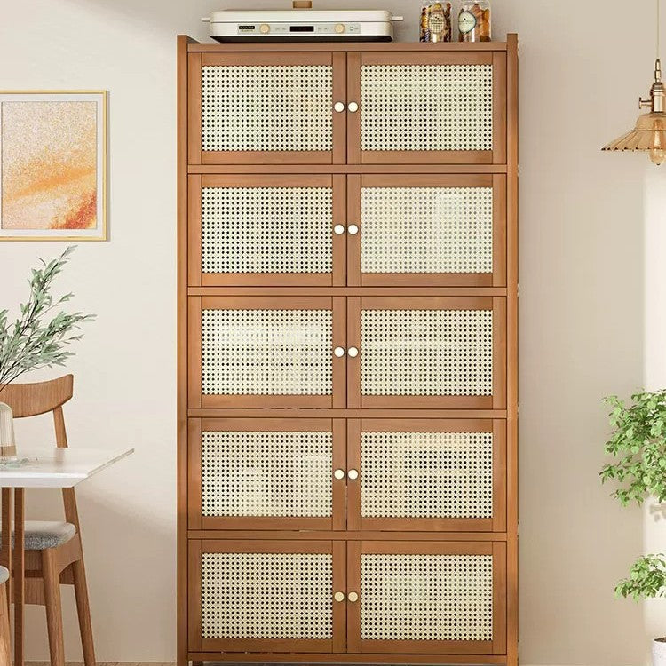 餐边柜靠墙一体储物柜中古风多功能茶水柜客厅Wall-mounted sideboard with integrated storage unit – vintage-style multifunctional tea cabinet for the living room