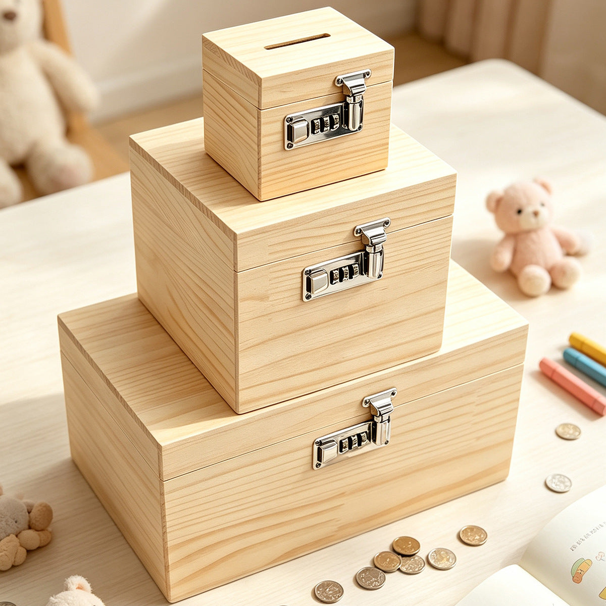 密码存钱罐男孩儿童储存罐只进不出储蓄罐女孩储钱箱成人Password Money Box for Boys, Children’s Money Box, ‘In Only, No Out’ Money Box, Money Box for Girls, Money Box for Adults