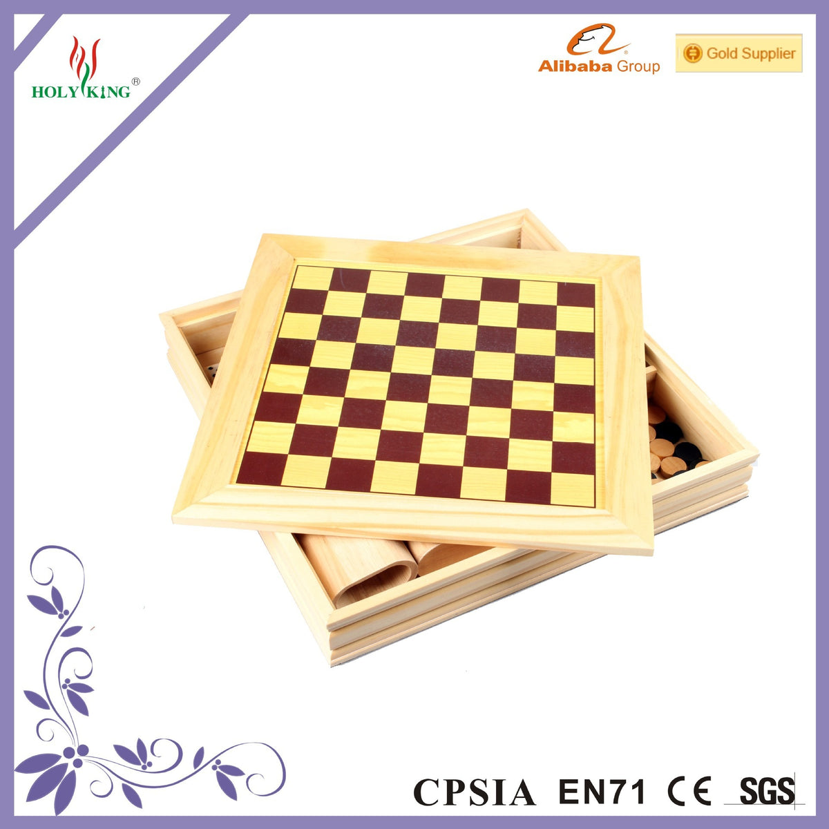 多合一游戏棋 国际象棋组盒 木质棋盘棋子七合一 国际象棋组盒游All-in-One Board Game Set: Chess Set Box – 7-in-1 Wooden Board and Pieces – Chess Set Box Game