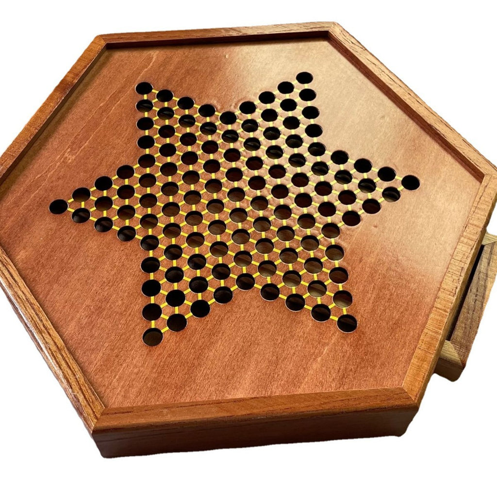 台式抽屉北红木跳棋 中国跳棋Table-top drawer-style Northern Redwood draughts set – Chinese draughts