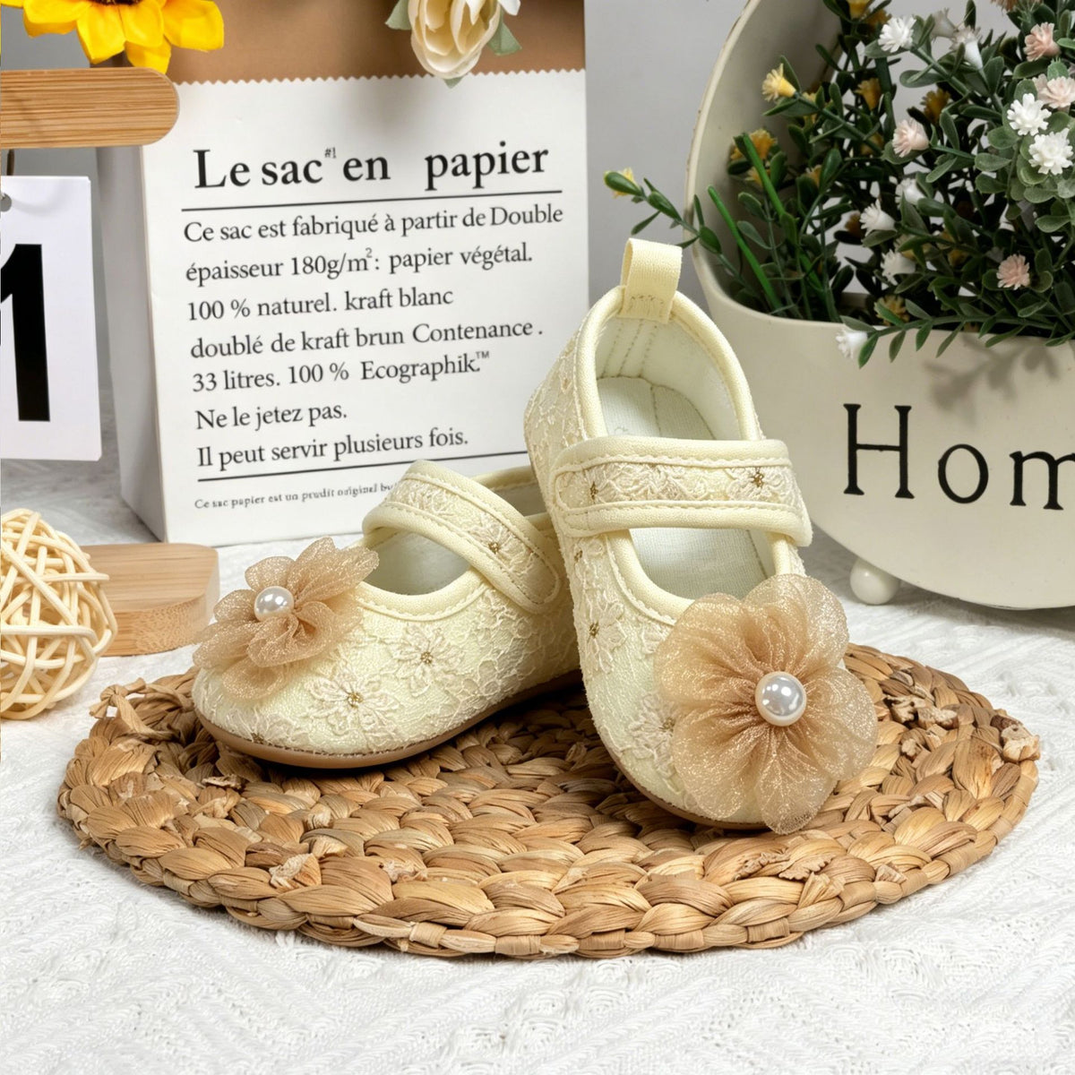 春夏婴儿鞋子0-1岁软底不跟布鞋6-12个月女宝公主鞋防滑学步鞋 Spring/Summer Baby Shoes: 0–1 Years, Soft-Soled, Heel-Less Cloth Shoes; 6–12 Months Girls' Princess Shoes, Non-Slip First Walking Shoes