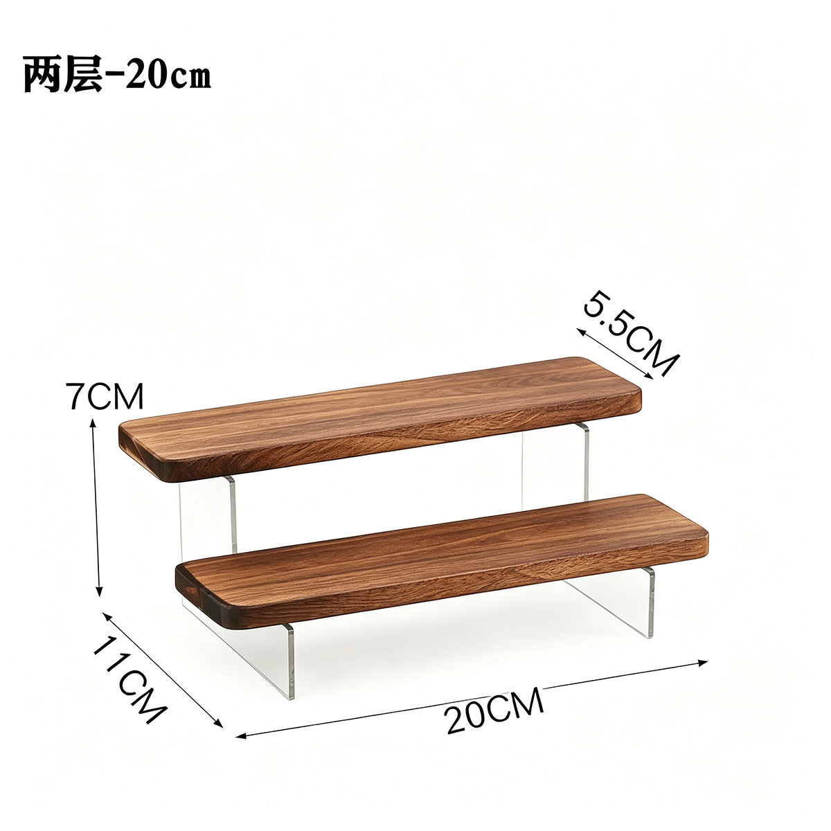 复古实木展示架亚克力透明阶梯架盲盒摆件手办桌面置物架陈列架Vintage solid wood display stand, transparent acrylic tiered stand, blind box figurines, collectables, desktop organiser, display rack