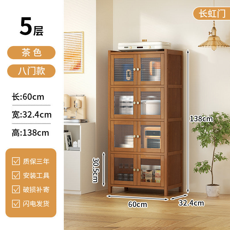 餐边柜靠墙一体储物柜中古风多功能茶水柜客厅Wall-mounted sideboard with integrated storage unit – vintage-style multifunctional tea cabinet for the living room