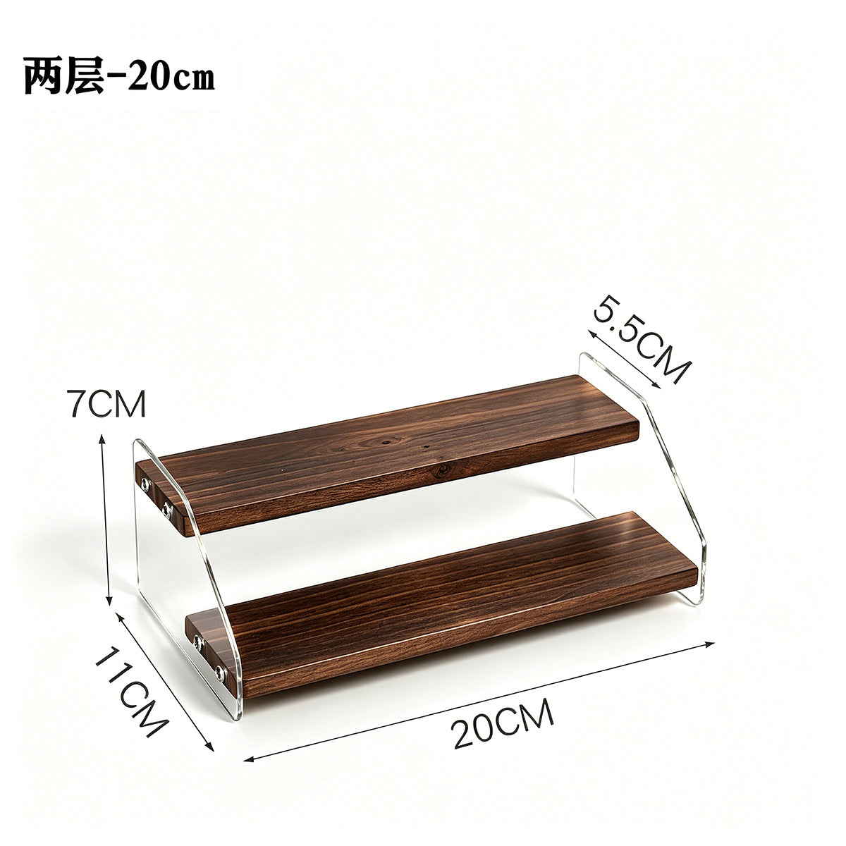 亚克力透明阶梯展示架盲盒手办公仔化妆品多层可视物架桌面置物架Transparent acrylic tiered display stand for blind boxes, collectable figurines and cosmetics – multi-tiered open-fronted display unit and desk organiser