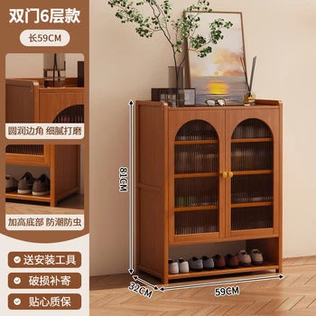 鞋柜家用门口一体多层简易玄关收纳置物架轻奢家居大容量防尘鞋架Shoe Cabinet: Simple, Multi-Tiered All-in-One Entryway Storage Unit for the Home – Light Luxury Style, Large Capacity, Dust-Proof Shoe Rack