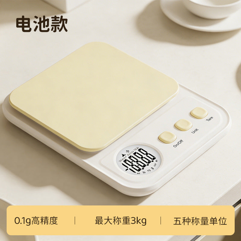 厨房秤精准电子秤克称婴儿辅食品烘焙称克重小型家用高精度食物秤Kitchen scales, precision electronic scales, for weighing baby food and baking, small household high-precision food scales