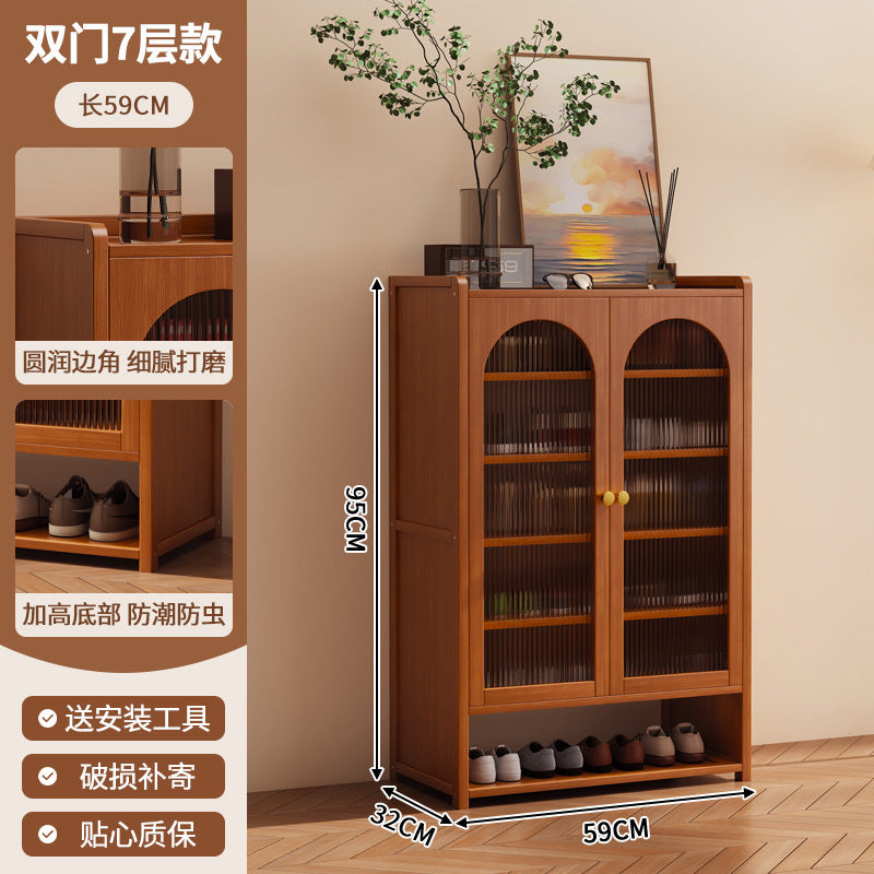 鞋柜家用门口一体多层简易玄关收纳置物架轻奢家居大容量防尘鞋架Shoe Cabinet: Simple, Multi-Tiered All-in-One Entryway Storage Unit for the Home – Light Luxury Style, Large Capacity, Dust-Proof Shoe Rack