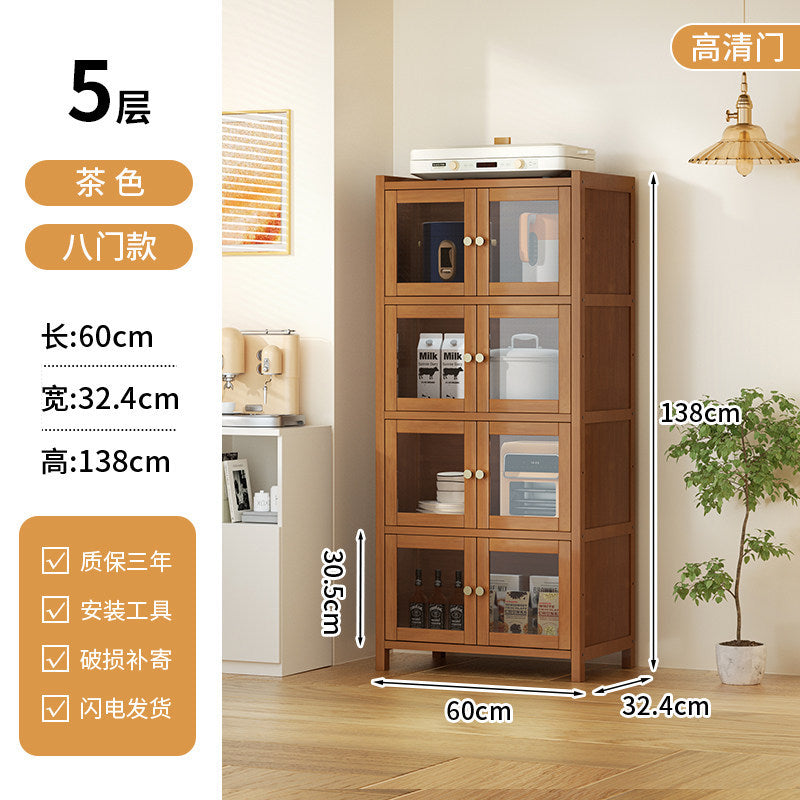 餐边柜靠墙一体储物柜中古风多功能茶水柜客厅Wall-mounted sideboard with integrated storage unit – vintage-style multifunctional tea cabinet for the living room
