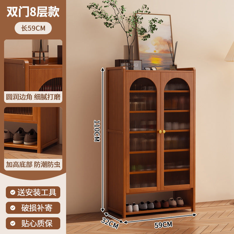 鞋柜家用门口一体多层简易玄关收纳置物架轻奢家居大容量防尘鞋架Shoe Cabinet: Simple, Multi-Tiered All-in-One Entryway Storage Unit for the Home – Light Luxury Style, Large Capacity, Dust-Proof Shoe Rack
