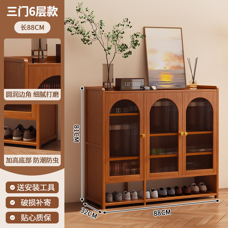鞋柜家用门口一体多层简易玄关收纳置物架轻奢家居大容量防尘鞋架Shoe Cabinet: Simple, Multi-Tiered All-in-One Entryway Storage Unit for the Home – Light Luxury Style, Large Capacity, Dust-Proof Shoe Rack