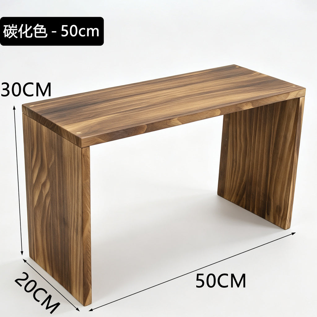 20cm宽纯实木阶梯置物架可移动小花架绿植盆栽加宽板面收纳展示架20cm-wide solid wood stepped shelving unit – portable small plant stand for houseplants and potted plants, with a wide shelf surface for storage and display