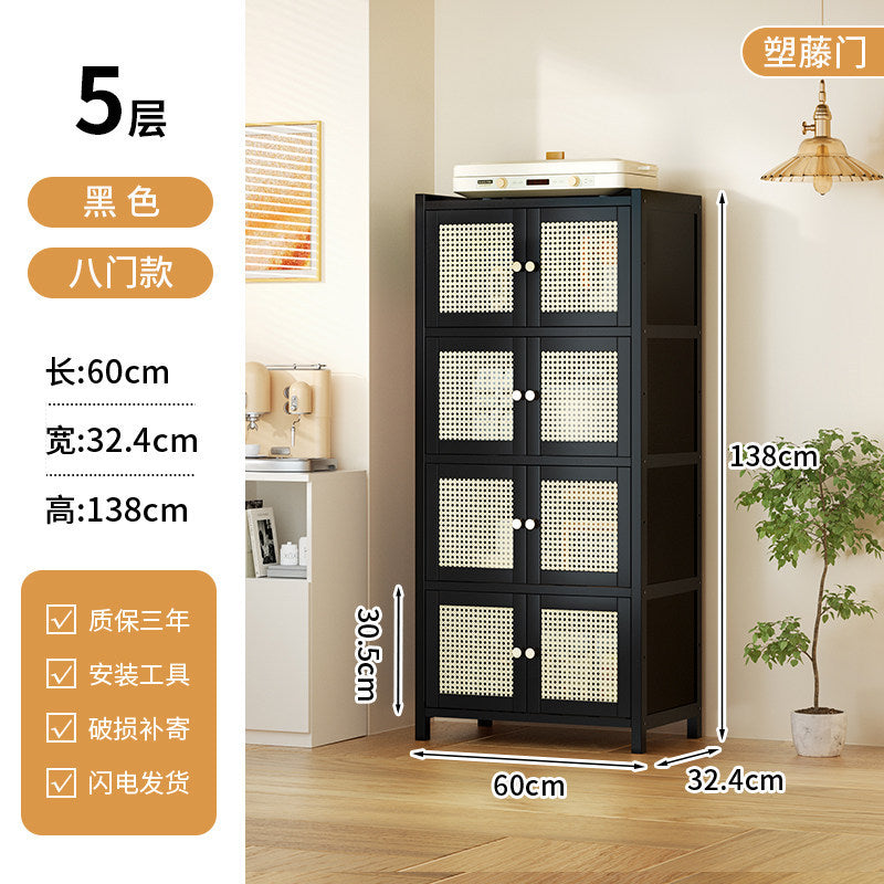 餐边柜靠墙一体储物柜中古风多功能茶水柜客厅Wall-mounted sideboard with integrated storage unit – vintage-style multifunctional tea cabinet for the living room