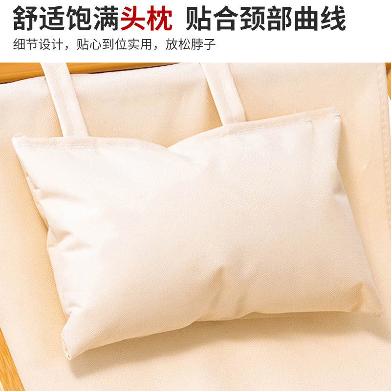 楠竹沙滩椅折叠户外午休椅躺椅休闲家用阳台椅便携露营靠椅懒人椅Nan Zhu Beach Chair – Foldable Outdoor Lounger, Reclining Chair, Leisure Chair for Home and Balcony, Portable Camping Chair, Relaxation Chair