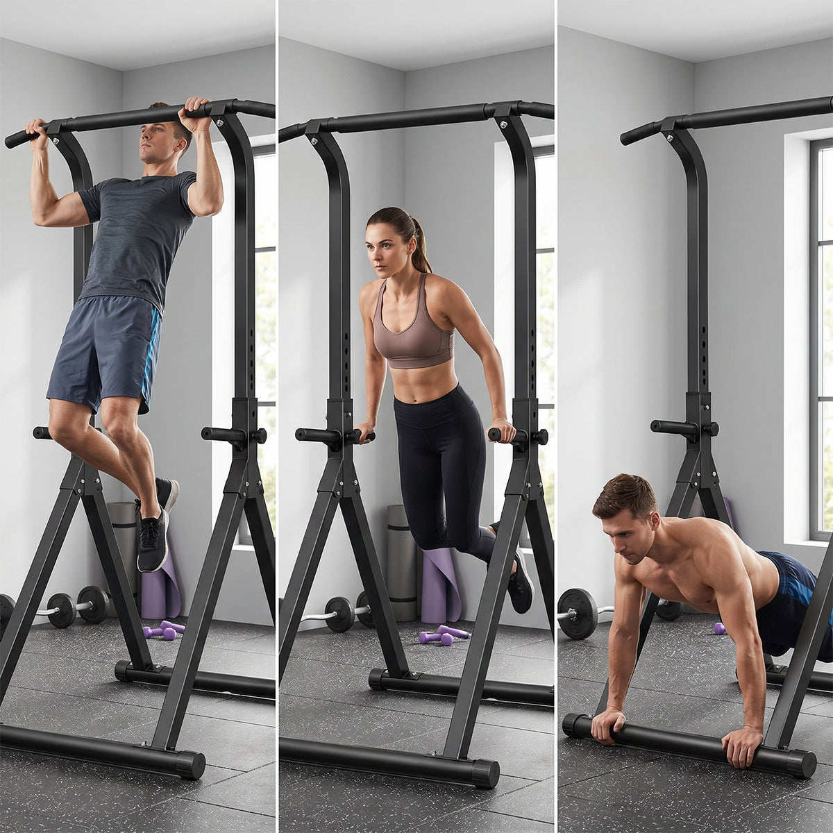 折叠单杠健身器材家用室内引体向上架家庭儿童吊杆双杠臂屈伸Foldable Pull-Up Bar – Home Gym Equipment, Indoor Pull-Up Frame, Family and Children’s Hanging Bar, Parallel Bars for Push-Ups