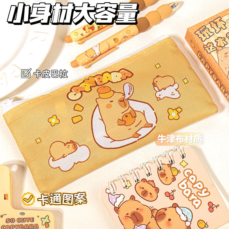 卡通牛津布单层笔袋小学生文具盒男孩款女孩铅笔盒文具袋Cartoon Oxford Cloth Single-Layer Pencil Case for Elementary School Students—Pencil Case for Boys and Girls