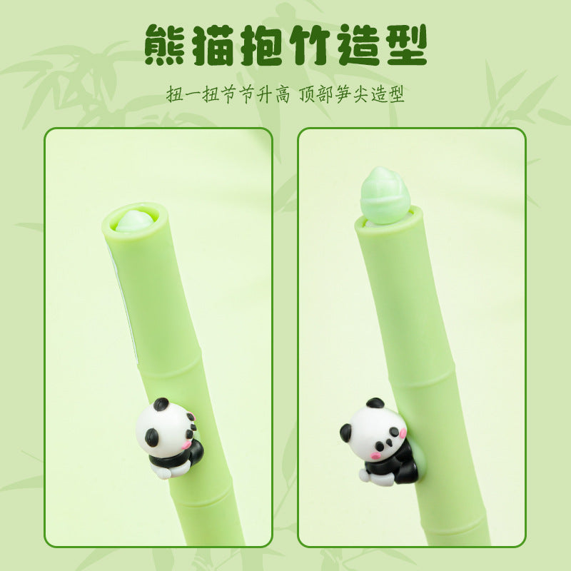 熊猫扭扭笔卡通新款中性笔盒装学生刷题笔高颜值顺滑签字笔 Panda Twist Pen Cartoon-Style Ballpoint Pen Set—Student Practice Pens, Stylish and Smooth-Writing Ballpoint Pens