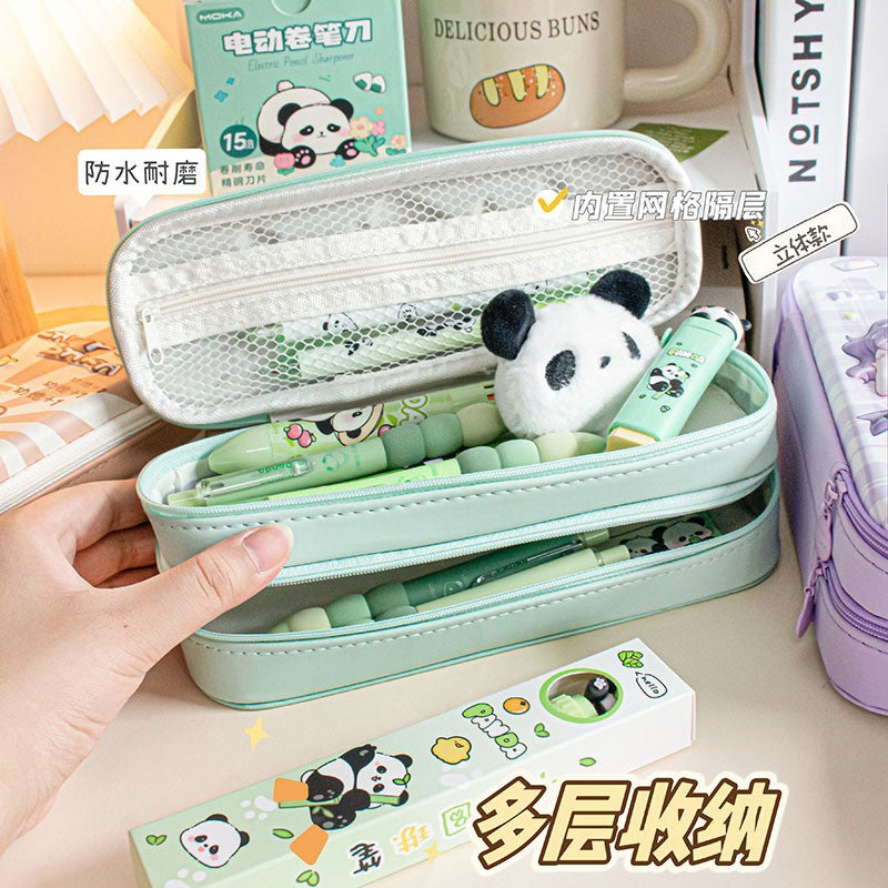MOKA卡通动漫3D笔盒儿童文具盒可爱学生笔袋大容量创意铅笔盒 MOKA Cartoon 3D Pencil Case for Kids—Cute Student Pencil Case with Large Capacity