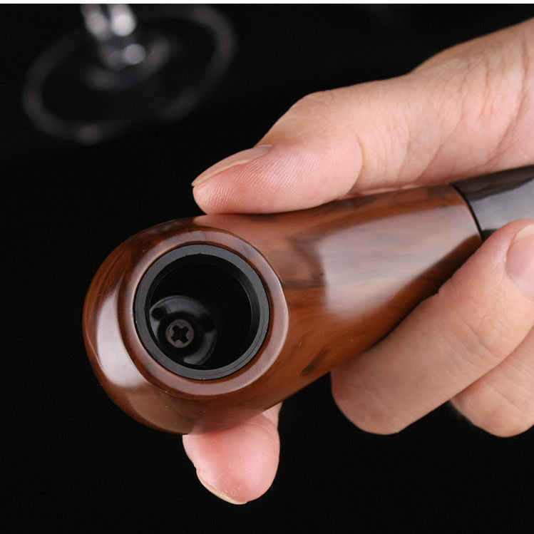 102耐用胶木鸡腿斗小过滤烟斗 黑色礼盒装送配件102 Durable Bakelite Chicken-Leg-Shaped Small Filter Pipe, Black Gift Box with Accessories Included
