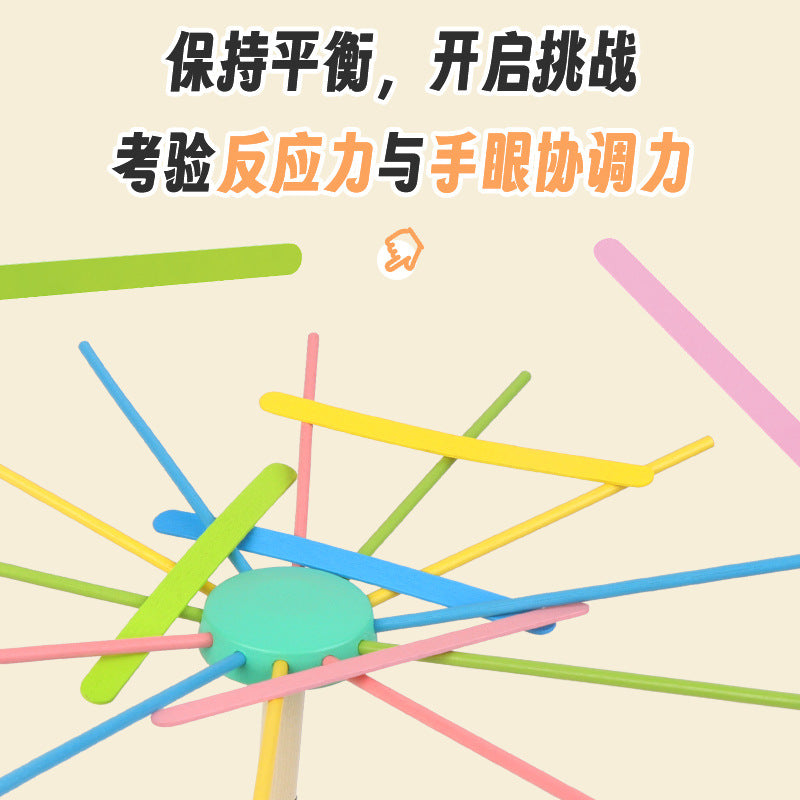 传统游戏儿童扣签游戏亲子互动平衡叠叠乐思维训练彩色游戏棒挑棍Traditional Children’s Game: Stick-Picking Game – Parent-Child Interaction, Balance, Stacking, Mental Agility Training, Colourful Game Sticks, Stick-Picking Game