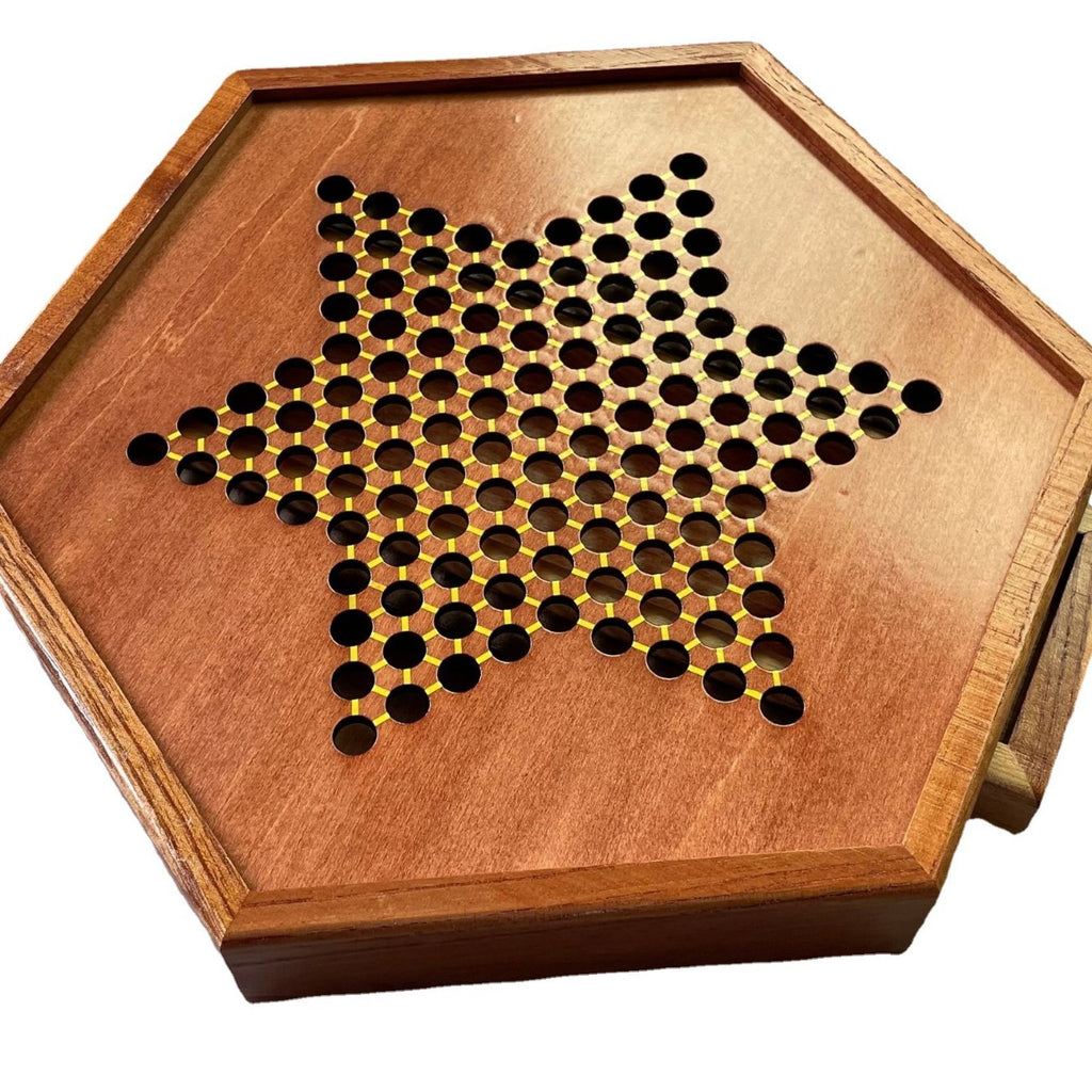 台式抽屉北红木跳棋 中国跳棋Table-top drawer-style Northern Redwood draughts set – Chinese draughts
