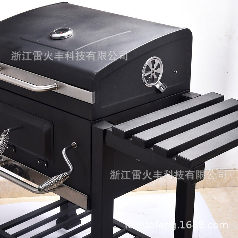 BBQ庭院大四方烧烤炉取暖炉烟熏户外木炭烧烤炉跨境专供外贸批发BBQ Garden Large Square Barbecue and Heater, Smoker, Outdoor Charcoal Barbecue – Exclusively for Cross-Border Trade and Overseas Wholesale