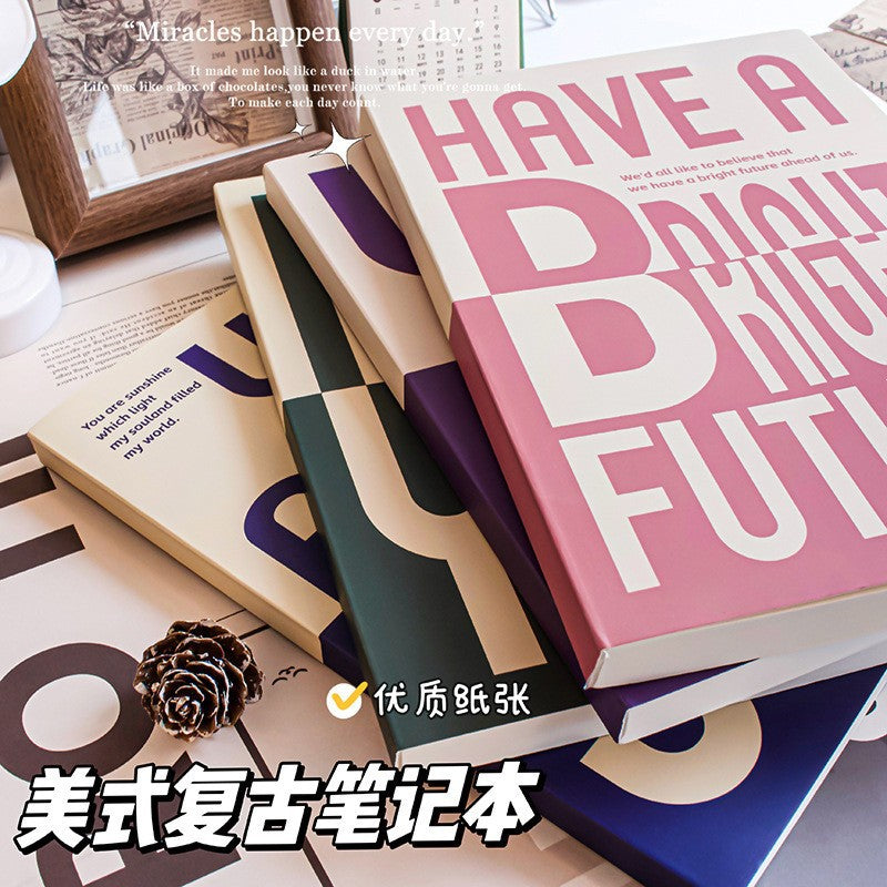 MOKA魔卡美式复古A5胶装本超厚本子学生专用ins高颜值记事空白本MOKA American Retro A5 Perfect-Bound Notebook—Extra-Thick, Student-Friendly, Instagram-Worthy, High-Quality Blank Notebook