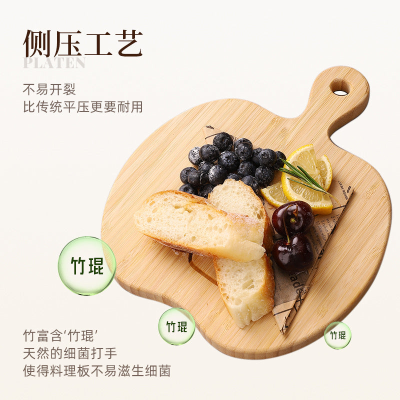 家逸萌兔樱香辅食板-L KAYI Bamboo Cutting Board Food Serving Board Apple Board Large Size