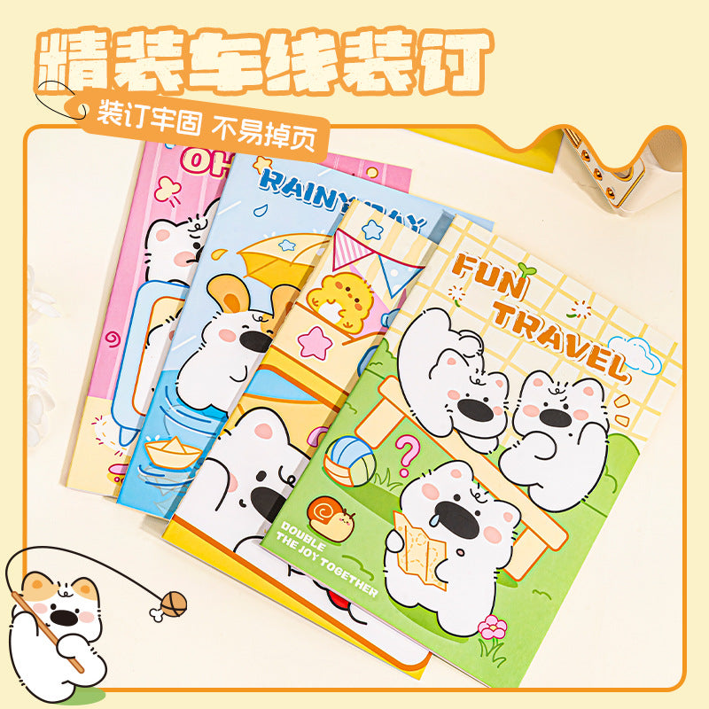 可爱A5线圈本学生笔记本高颜值作业本卡通办公文具记事本 Cute A5 Spiral-Bound Student Notebook—Stylish Homework Notebook, Cartoon-Themed Office Stationery, Notepad