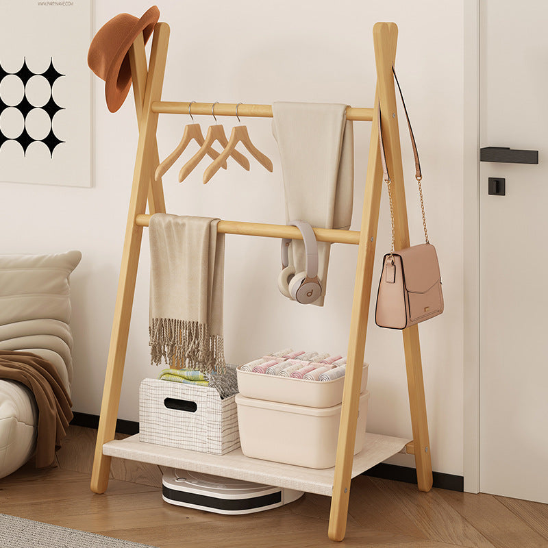 晾衣架交叉毛巾架落地折叠阳台晾被小型简易伸缩晒衣架子Clothes drying rack, cross-shaped towel rack, freestanding folding balcony quilt drying rack, small and simple telescopic clothes drying rack