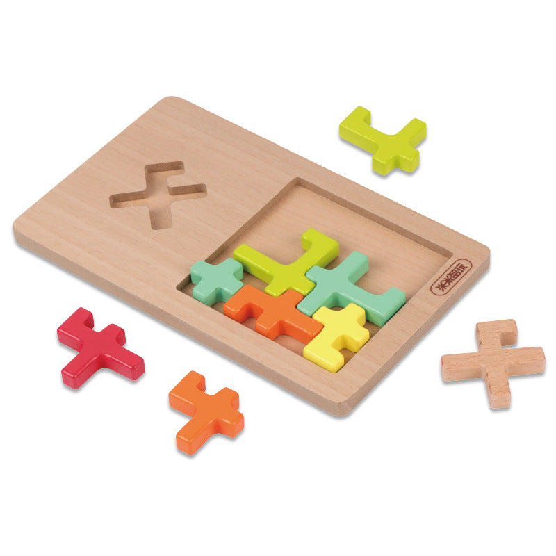教学用具儿童巧智力板拼图几何形状6岁宝宝益智男女孩木质玩具Educational Toy: Children’s Creative Intelligence Board Puzzle – Geometric Shapes – Educational Toy for 6-Year-Olds – Suitable for Boys and Girls – Wooden Toy